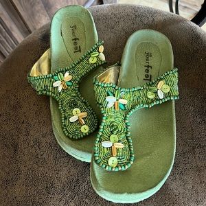 Sandals Beach Shoes Beaded Womens 7